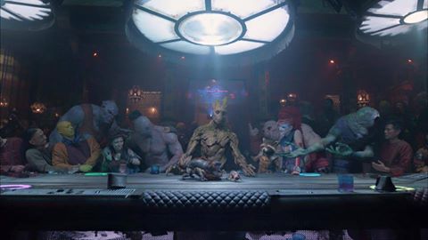 groot last supper James Gunn Reveals Groot Deleted Scene Image From Guardians of the Galaxy