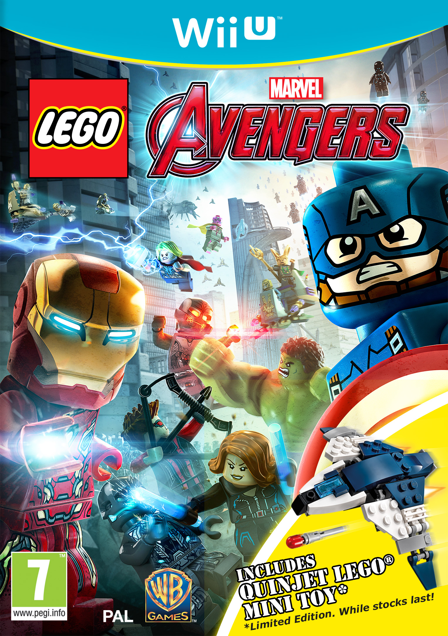 LEGOMarvelAvengers WiiU Packshot 2D Quinjet ENG LEGO Marvel Avengers Box Art & Screenshots