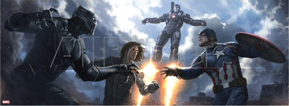 cwaposters3 Captain America: Civil War Concept Art Includes Falcon Vs. War Machine