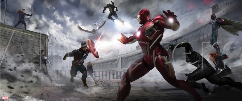 cwaposters4 Captain America: Civil War Concept Art Includes Falcon Vs. War Machine